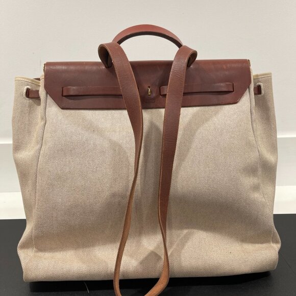 Hermes Herbag Zip Leather and Toile 39 (143100 - Picture 2 of 13